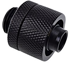 Alphacool Eiszapfenanschluss gerade G1 / 4 Zoll AG auf 16/10 mm - Schwarz