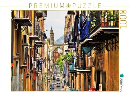CALVENDO Puzzle Im malerischen Gassengewirr der Altstadt von Palermo | 1000 Teile Lege-Größe 64 x 48 cm Foto-Puzzle für glückliche Stunden