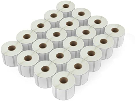 BETCKEY - 20 Rollen 11354 Selbstklebende Etiketten Kompatibel mit DYMO S0722540, 57mm x 32mm, 20000 Mehrzwecketiketten für LabelWriter 450, 4XL NICHT passend 550 oder 5XL