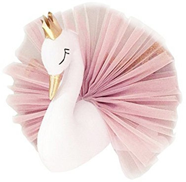 Cygne Mural 3d Objet Decoration Bebe Enfant Chambre Suspension Ornement Fille Anniversaire Cadeau Buste Animaux Deco SW002