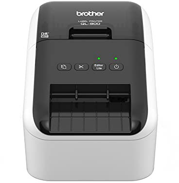 BROTHER QL-800 Etikettendrucker, USB 2.0, Adress-Etikettendrucker, Desktop, bis zu 62 mm breite Etiketten, rot & schwarz drucken, kompakt