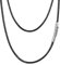 PROSTEEL Kunstleder Halskette/Armband Schwarz geflochten Lederkette Lederband Damen Herren Kette für Anhänger 2mm breit mit Edelstahl Verschluss(55cm/22)