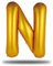 FUNXGO XXL Groß Folienballon Buchstaben N Gold -Riesen Alphabet ca. 100m - Verstärktes Material - Helium oder Luftfüllung - Perfekt für Geburtstag, Hochzeit, Party Dekoration & JGA - Ballon N Gold