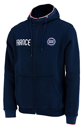Allez Les Bleus Sweatshirt mit Kapuze Frankreich – Offizielle Kollektion Herren – XL, blau