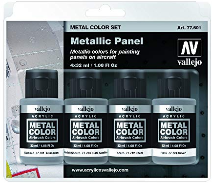 Vallejo Metal Color Set 77601 Metallic Panel (4x32ml)