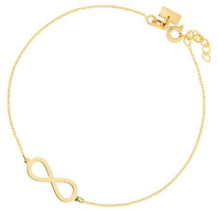 Sinez Gold Damen-Armband mit Anhänger Infinity Unendlich 8 Karat (333) Gelbgold