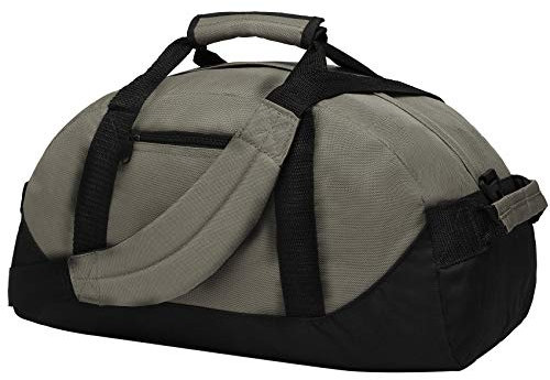 BuyAgain Reisetasche, 45,7 cm, Reise-Handgepäck, Sporttasche, mit Tragegriff oben, für Damen und Herren, Dunkel_Grau, Tragetasche mit ausziehbarem Schultergurt