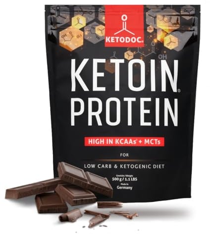 KETOIN - Das Eiweiß für Keto | Ketogenes Proteinpulver für deine Ketose | Proteinshake für verschiedene Diäten und als Ergänzung zum Sport | mit KCAA & MCT - 500g (Schokolade)