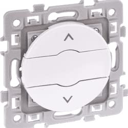 Double poussoir 6A pour volets-roulants Square - Blanc