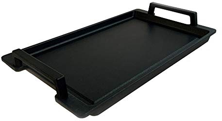 Harecker Teppanyaki Platte 41×24×2,5 cm Aluguss | glatt, Antihaft ohne PFOA | für Induktion, Gas, Ceran & Elektro | backofenfest bis 240 °C | Made in Germany