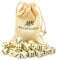 Waldfelsen 6, 12, 20, 30 oder 50 hochqualitative Würfel Standardgröße 16 mm Acrylwürfel Knobel Spielwürfel Dice 6-seitig sechsseitig Spielzubehör Set mit Stoffbeutel (Elfenbeinfarben, 30 Stück)