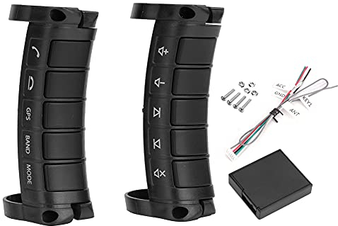 Control de Volante de Coche Qiilu, Controlador de Volante Universal, Control Remoto, Controlador de Botones de Navegación de DVD Inalámbrico