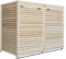 Mülltonnenbox Mülltonnenverkleidung Holz 240L Natur inkl. Rückwand vormontiert Müllcontainer Mülltonnenschrank Mülltonne Adria (2 Tonnen)