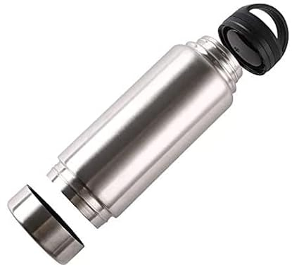 Diversion - Borraccia in acciaio inox, per riporre oggetti segreti, resistente, capacità 300 ml (argento 1)