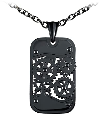 Feilok Herren Damen Kette Militär Armee Erkennungsmarke Anhänger Halskette Herren mit Dog Tag Ausrüstung Anhänger aus Edelstahl