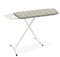 EUROXANTY Tabla de Planchar Plegable | Tabla Estable | Regulable en Altura | Rejilla posa Plancha con Silicona | Tabla de Planchado | 110 x 32 cm | Rayas Marron