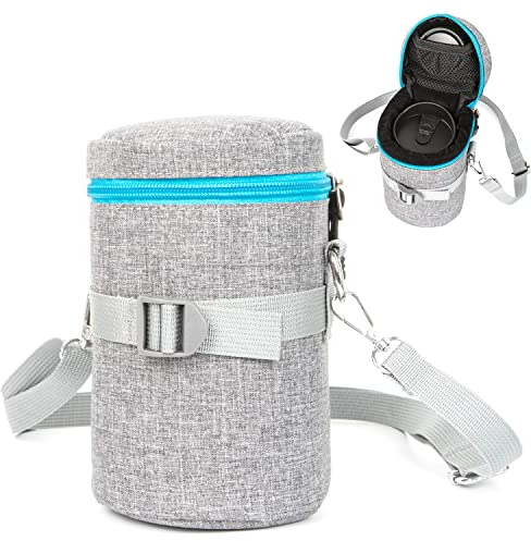 Uktunu Objektivtasche wasserdichte Stoßdämpfend Objektivbeutel Klein Schutzhülle für Objektive Kamera Objektivköcher für Canon, Nikon, Tamron, Sony Objektive, Innere Größe 90 * 160mm, Grau