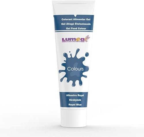 Dekozauber24 Lebensmittelfarbe Gel, Royal-Blau, 30g, vegan, Tube für Fondant, Marzipan, Buttercreme und Getränke - Backzubehör für Tortendekoration