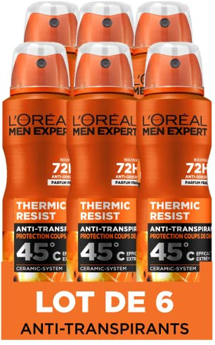 L'Oréal Paris Men Expert Thermic Resist Deodorant Spray, 150 ml, 6 Stück