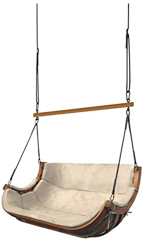 4IQ Outdoor Hängesessel ohne Gestell für Kinder und Erwachsene 157x75x9 cm - Hängestuhl Outdoor Wetterfest mit Kissen - Hanging Chair 2 Personen - Hängesitz Indoor - Hänge Sessel Garten