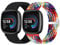 Vodtian Geflochtenes Armband Kompatibel mit Fitbit Versa 4/Versa 3/Sense 2/Sense Armband für Damen Herren, Elastisch Verstellbar Nylon Solo Loop Uhrenarmband für Fitbit Versa 4/Versa 3/Sense 2/Sense
