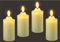 Flair Flower LED Kerzen Echtwachs 4er Set elektrische Kerze LED-Kerze Warmweiß Stimmungslicht Lichter Dekoration Stumpenkerze große Adventskerzen Adventskranz Kranz romantisch Valentinstag, 10cm