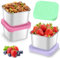 3Pcs Small Food Containers To Go Leakproof Food Storage Containers Stackable Snack boxes Tubs Reusable Metal Stainless Steel Storage Containers with Silicone Lids for kids,School,Travel|BPA-Free(6Oz)