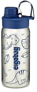 ergobag Edelstahl Trinkflasche Edelstahl Trinkflasche mit verschiedenen Motiven für Kinder, 500ml, BPA-frei, auslaufsicher, leicht zu reinigen Blau