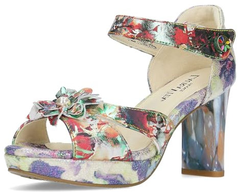 LAURA VITA Sandales Mode Femme Hicao 01, Pointure:38 EU, La Couleur:Vert