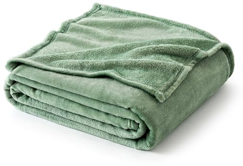 EMEMA Kuscheldecke Fleecedecke Flanell Decke Fleecedecke Wohndecken Couchdecke Flauschig Überwurf Mikrofaser Tagesdecke Sofadecke Blanket Für Bett Sofa Schlafzimmer 150x200 cm Matcha Grün
