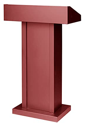 Podium Präsentation Rednerpult Ständer Podium, großes Aufsatz-Kirchen-Eisenpodest mit Schallwand, anwendbar für Einkaufszentren, Schulen, Präsentationen, Ausstellungen/Rot/70 x 32 x 107 cm