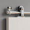 ETIASQSA Riel de puerta corredera de acero inoxidable, 183 cm, juego completo con guía de suelo para 1 puerta de madera (forma T)