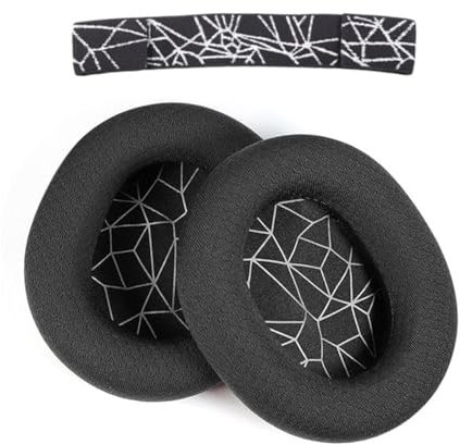 INF Ohrpolster und Kissen für Stirnband SteelSeries Arctis 1/3/5/7/9X/PRO, Weich und bequem, Rauschunterdrückungseffekt, 2 x Ohrpolster, 1 x Abdeckung für Stirnband
