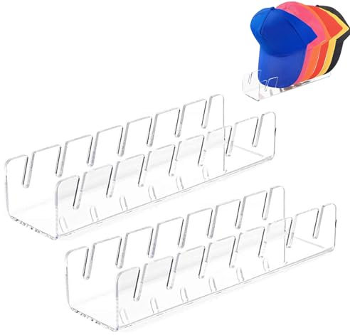 Lyoveu Organizer Cappelli con Visiera,Organizzatore per Cappellini, Porta Cappelli Portaoggetti,Supporto per Cappellini da Baseball in Acrilico,Organizzatore Cappelli da Baseball Basket
