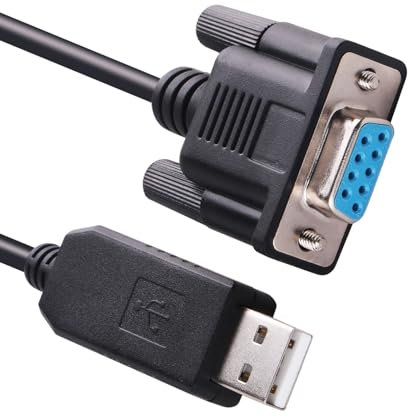 Mendouconert Null Modem Cavo adattatore CP2102 USB a RS232 Serial D-sub 9 Pin DB9 Femmina Crosswire Rollover Cavo Convertitore 1,8 m