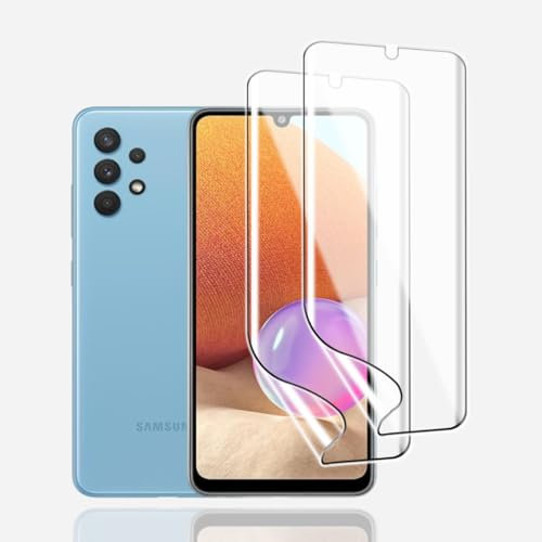 KoasVonson Film de Protection Hydrogel pour Samsung Galaxy A32 4G, 2PCS Protection Ecran en Hydrogel HD Transparent Flexible TPU Protections d'écran, Film hydrogel Anti-Rayures