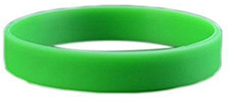 Uanratg Bracelet élastique tendance en caoutchouc de silicone vert, Caoutchouc de silicone