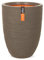 Capi Europe - Gefäß elegant niedrig Rib NL - 34x46 - Warm Taupe - Öffnung Ø27 - Blumentopf für den Innen- und Außeneinsatz - Bruchsicher - 100% recycelbar - KWTR782