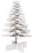 vidaXL Albero di Natale Decorativo Bianco 80 cm Legno Massello di Pino, Albero Natalizio con Rami rotanti, Albero in Legno, Decorazione Natalizia