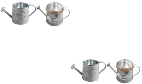 Cabilock 4piezas Regadera De Vintage para Jardín y Decoración De Interiores para Plantas y Flores Capacidad Amplia y Diseño Rústico