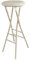 Sgabello da Bar Alto Pieghevole, Sgabello Pieghevole Rotondo in Imbottito Pelle Portatile con poggiapiedi Sgabello Sedia Alto for Cucina(White,70cm/28in)