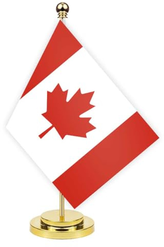 Drapeau de bureau de Canada,Petite bannière intérieure canadiensde 12 pouces,Petite décoration d'impression pour la table de salle de classe de bureau à la maison Desk Canada