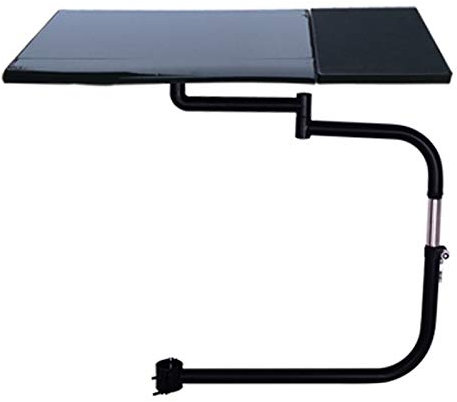 Adjustable Notebook Tray with Chair Mount Ergonomic Computer Keyboard and Mouse Tray (Black Size B2)