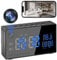 Jiyibidi Hidden Camera Clock HD 1080P Alarm Clock WiFi Spy Camera Security Cam with Motion Detection/Night Vision/120°Wide Angle,Wireless Nanny Cam for Home/Office Surveillance