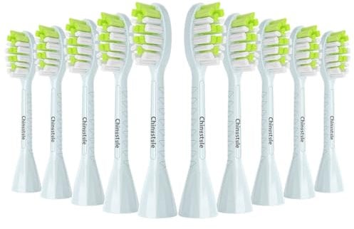 Chinystyle Replacement Toothbrush Heads Compatible with Philips One Sonicare Electric Toothbrush HY1200 HY1100, Tooth Brush Head Mint Green -10 Pack