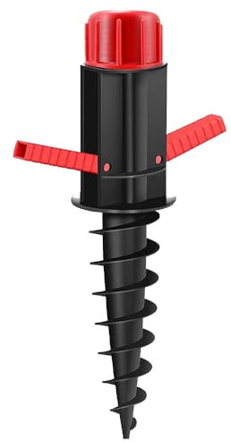 Marbueno Pincho Parasol Plastico Negro 37x6x6 cm Playa y Jardin 10505