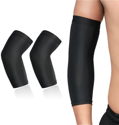 1 paire de manchons amincissants, manchons de compression élastiques pour les bras, manchons de bras multifonctions, façonneur de bras supérieur, manchons de bras de sport (noir)