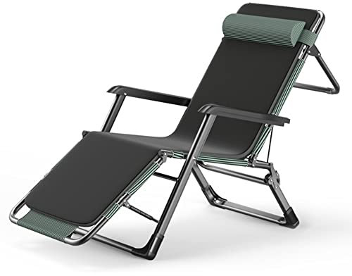 SZITW Sonnenliegen, Gartenstühle, Liegestühle, verstellbar, Schwerelosigkeits-Klapp-Liegestuhl, für Strand, Terrasse, Camping, Außen- und Innenbereich, Tragkraft 200 kg, mit Kopfstütze, Stahlrahme
