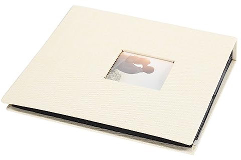 Rankomu Fotoalbum 7,6 cm, 208 Taschen Baumwolle und Leinen Kartenalbum, Khaki Stempel Ticket Aufbewahrungsbuch für Polaroid Kamera, Fotoalbum Regal