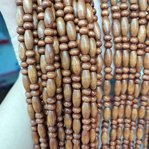 Rideaux en perles de bois, faits à la main, séparateur de pièce pour porte et décoration de salon